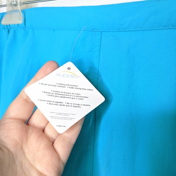 L.L. Bean Pull On Nylon Shorts Turquoise Large - Picture 3 of 7